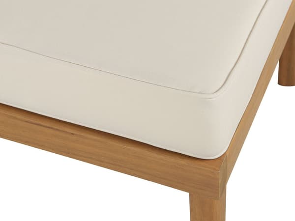 Hagesofasett Lyst akasietre Salongbord Fotskammel 5-seter Puter Moderne design Utendørs Sofagruppe