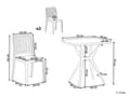 Miniatyrbilde 3 av 11: Kaffesett Hvit Plast 2 Stoler 1 Bord Moderne Vanntett Hage Balkong