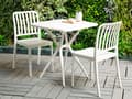 Miniatyrbilde 2 av 11: Kaffesett Hvit Plast 2 Stoler 1 Bord Moderne Vanntett Hage Balkong