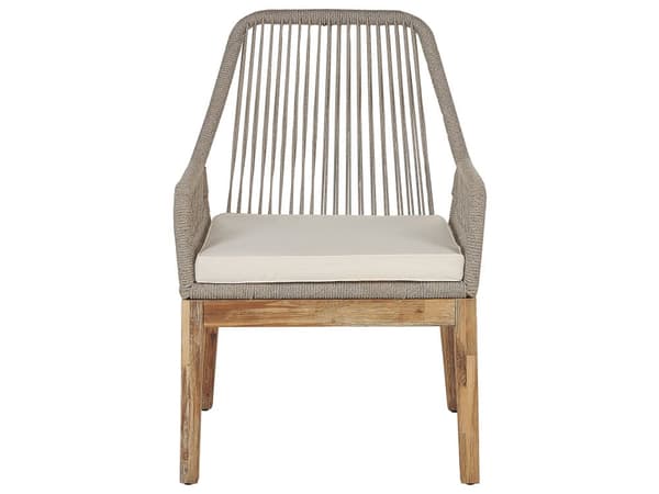 4-Seter Hage Rundt Spisebord Møbelsett Hvit Beige Stoler Moderne Design