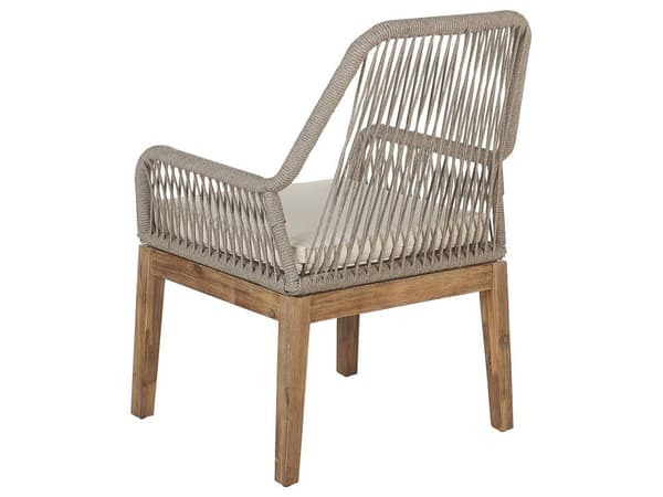 4-Seter Hage Rundt Spisebord Møbelsett Hvit Beige Stoler Moderne Design