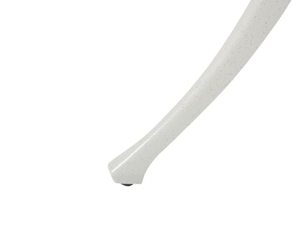Hage Spisestuesett Hvit Aluminium Utendørs Bord 4 Stoler Polyester Sitteunderlag