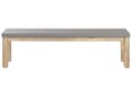 Miniatyrbilde 11 av 11: Utendørs spisegruppe grå fibersement lys akasietre 6-seters bord 2 benker moderne industriell design