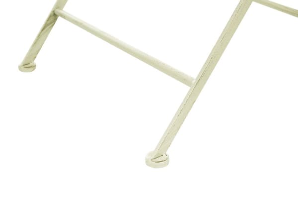 Hage Bistrosett Lysegrønt Strykejern Sammenleggbart Distressed Metall 2 Stoler Bord Utendørs UV Rustmotstand Fransk Retro Stil