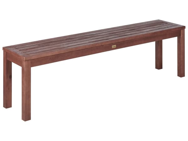 Hagemøbelsett Naturlig Eukalyptustre Rektangulært Bord 180x100 cm med 2 Benker Rustikk Terrasse Utendørs Innendørs Hageutstyr