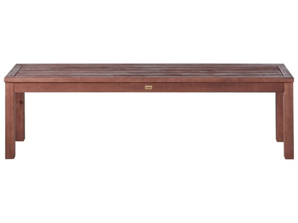 Hagemøbelsett Naturlig Eukalyptustre Rektangulært Bord 180x100 cm med 2 Benker Rustikk Terrasse Utendørs Innendørs Hageutstyr