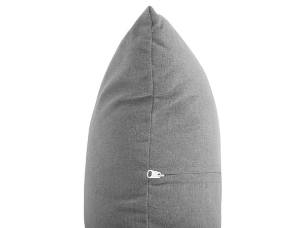 Hagespisesett med 4 Sitteplasser Grå Metall Aluminium Matt Finish Utendørs Bord 4 Stoler Puter Moderne