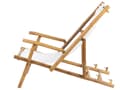 Miniatyrbilde 7 av 11: Sett med 2 solstoler og 1 bord Beige Bambustre Sammenleggbare stoler Sidebord Utendørs Hage Balkong Moderne Boho
