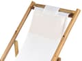 Miniatyrbilde 9 av 11: Sett med 2 solstoler og 1 bord Beige Bambustre Sammenleggbare stoler Sidebord Utendørs Hage Balkong Moderne Boho