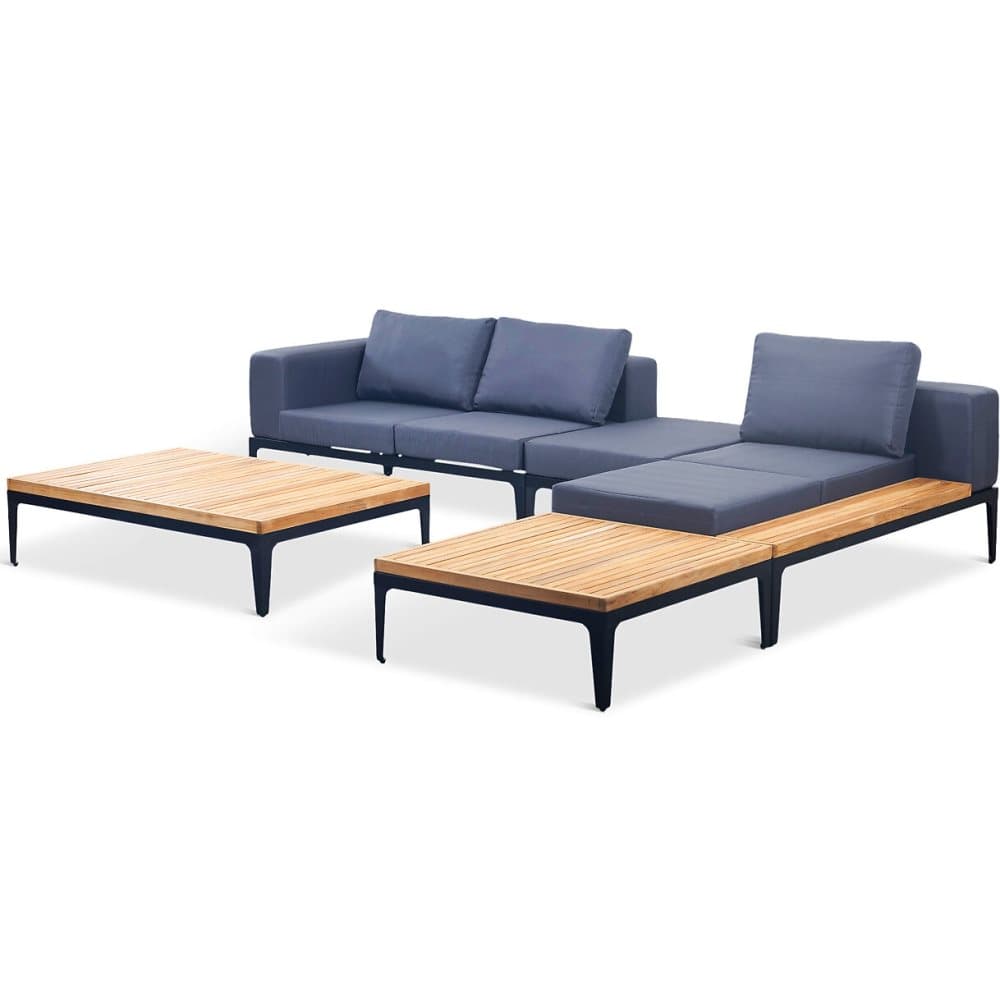 Exklusiv loungegrupp i teak och aluminium - Björkskär