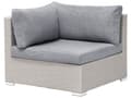 Miniatyrbild 9 av 11: 2 Delar Trädgård Loungegrupp Grå med Kuddar 5-sits Soffa Soffbord Högervänd