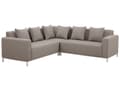 Miniatyrbild 6 av 11: Utomhus Loungegrupp Soffa Höger Beige Aluminium Ram med Kuddar