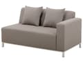 Miniatyrbild 10 av 11: Utomhus Loungegrupp Soffa Höger Beige Aluminium Ram med Kuddar