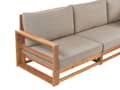 Miniatyrbillede 11 af 11: Loungesæt Lys Akacietræ Polyester 4 Personers Udendørs Hjørnesofa Modul Vandtætte Hynder Sofabord til Terrasse Have Indretning