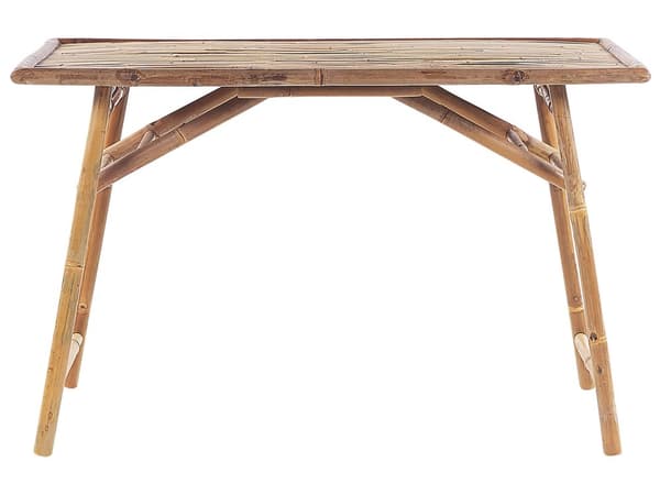 Trädgårdsbord Bambu Ljust Trä 120 x 70 cm Hopfällbart Utomhus Rektangulärt Naturlig Modern Boho