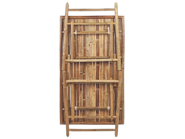 Trädgårdsbord Bambu Ljust Trä 120 x 70 cm Hopfällbart Utomhus Rektangulärt Naturlig Modern Boho