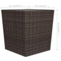 Miniatyrbilde 10 av 10: vidaXL Hagebistrosett 3 deler polyrotting og herdet glass brun