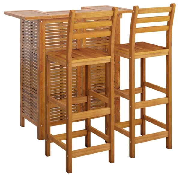 vidaXL Hagebarsett 3 deler heltre akasie