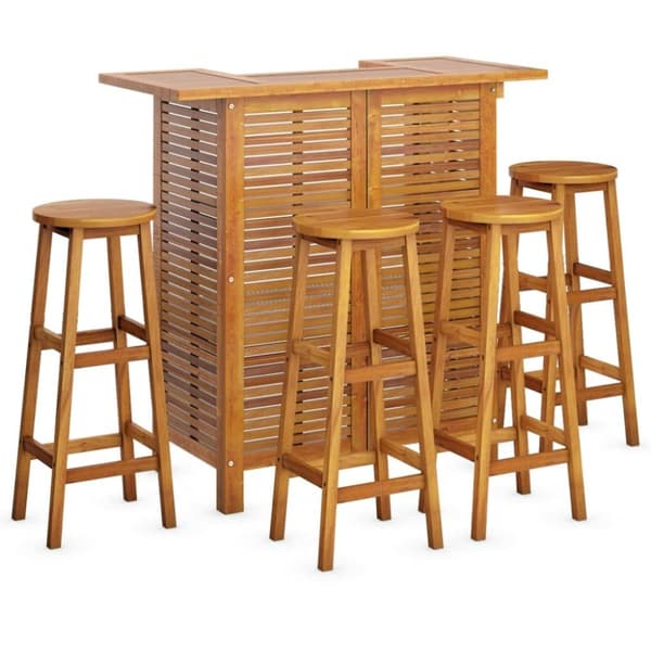 vidaXL Hagebarsett 5 deler heltre akasie