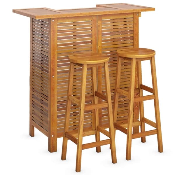vidaXL Hagebarsett 3 deler heltre akasie