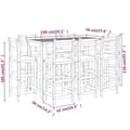 Miniatyrbilde 9 av 9: vidaXL Hagebarsett 9 deler heltre akasie