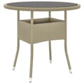 Pikkukuva 5 / 8: vidaXL 3-osainen Ulkoruokailuryhmä polyrottinki beige