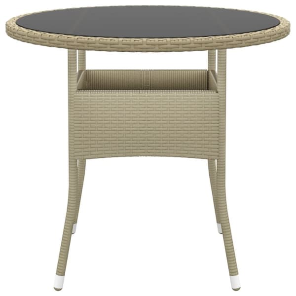 vidaXL 3-osainen Ulkoruokailuryhmä polyrottinki beige
