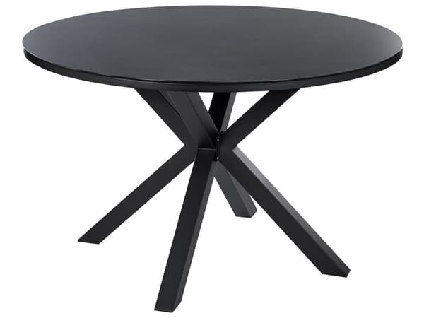 Trädgårdsbord Svart Aluminium Runt 120 cm Utomhus Modern