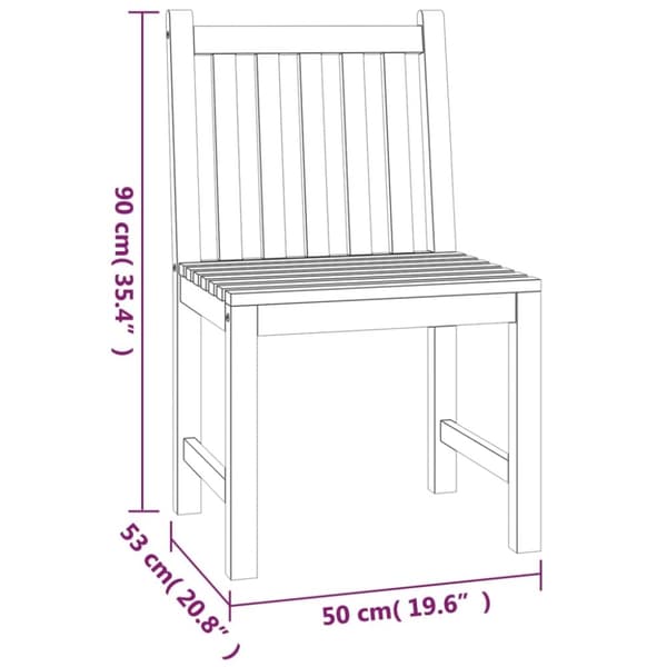 vidaXL Hagespisegruppe 5 deler heltre teak