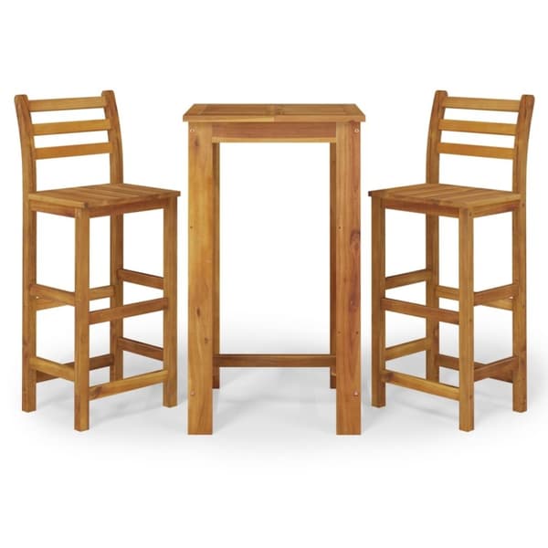 vidaXL Hagebarsett 3 deler heltre akasie