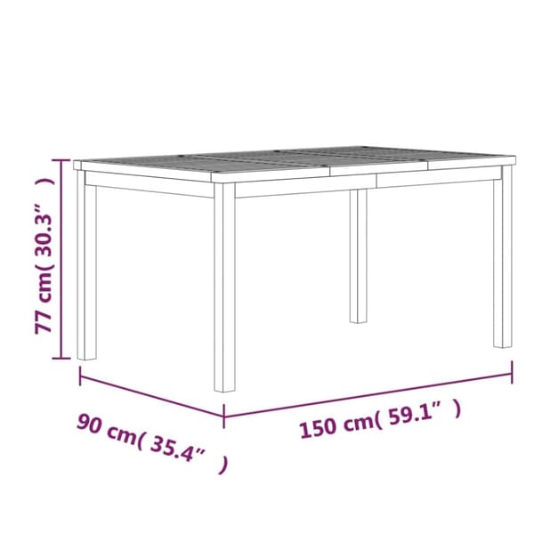 vidaXL Hagespisegruppe 5 deler heltre teak