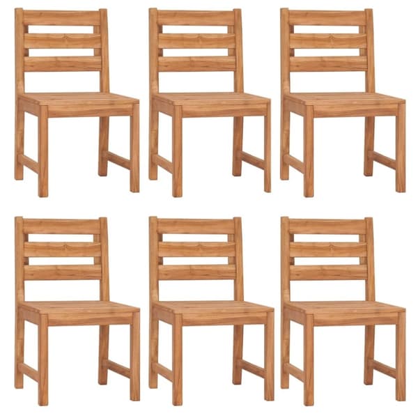 vidaXL Utendørs spisestue 7 deler heltre teak