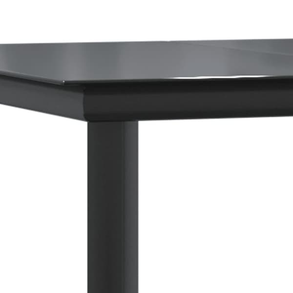 vidaXL Hagespisegruppe 3 deler svart polyrotting