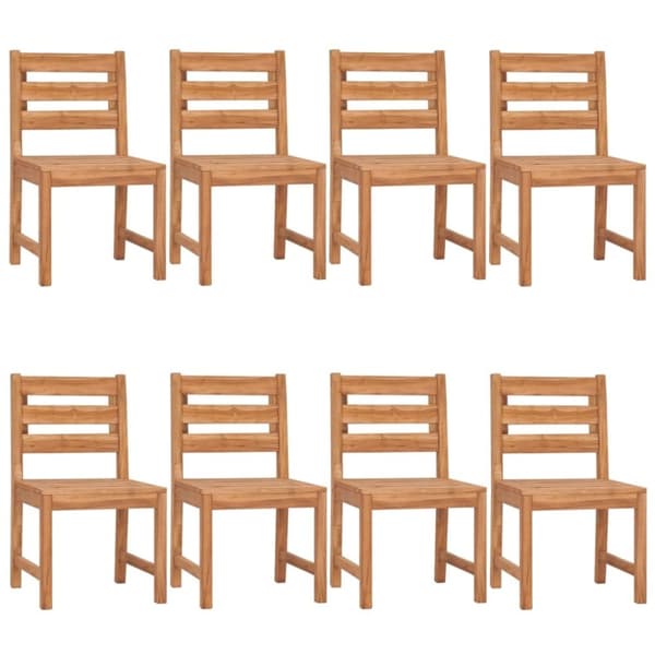 vidaXL Utendørs spisestue 9 deler heltre teak
