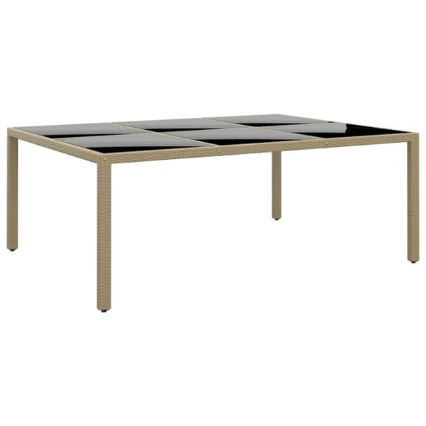 vidaXL 11-osainen Ulkoruokailuryhmä polyrottinki beige