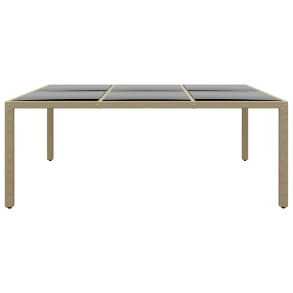 vidaXL 11-osainen Ulkoruokailuryhmä polyrottinki beige