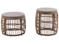 Miniatyrbilde 5 av 11: Hage Sofasett Beige Puter PE rotting Utendørs 4 Seter 2 Sofabord