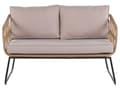 Miniatyrbilde 6 av 11: Hage Sofasett Beige Puter PE rotting Utendørs 4 Seter 2 Sofabord