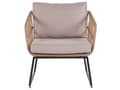 Miniatyrbilde 9 av 11: Hage Sofasett Beige Puter PE rotting Utendørs 4 Seter 2 Sofabord