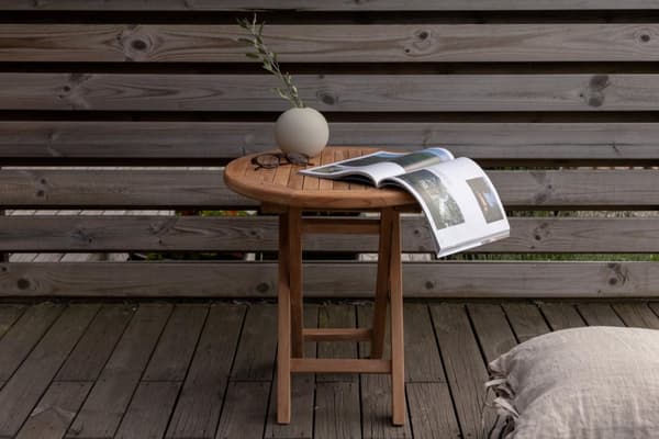 Kenya trädgård cafebord Ø50cm teak.