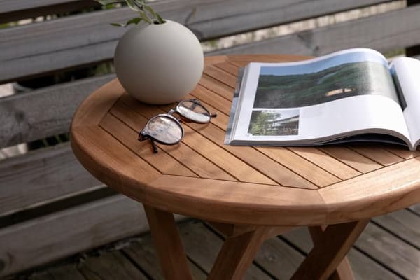 Kenya trädgård cafebord Ø50cm teak.