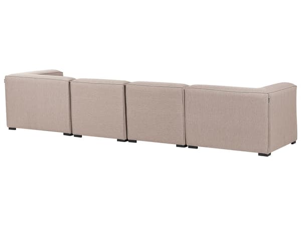 Ulkosohvaryhmä beige kangasverhoiltu alumiini neljälle ja rahilla UV-kestävä