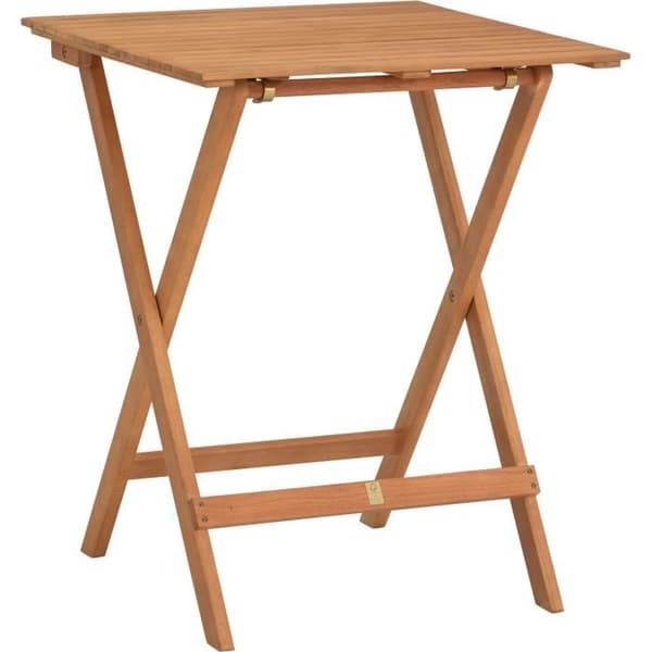 FSC Acacia Wood Set - består av ett fyrkantigt bord och 2 vikbara stolar
