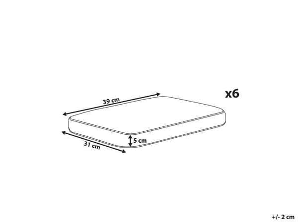 Set med 6 Sittdynor för Trädgårdsstol Grön Vit Geometriskt Diamantmönster med Snöre Dragkedja UV-beständig Trädgård Uteplats