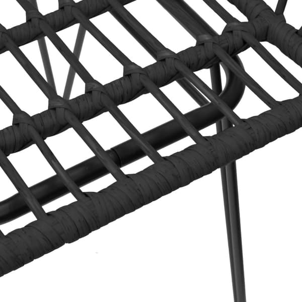 vidaXL Hagespisegruppe 5 deler svart polyrotting