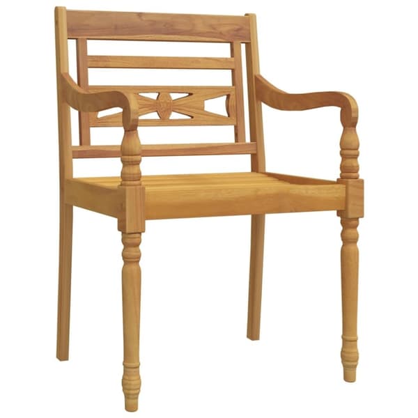 vidaXL Hagespisegruppe 5 deler heltre teak