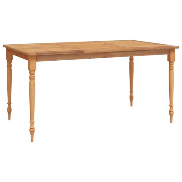 vidaXL Hagespisegruppe 5 deler heltre teak