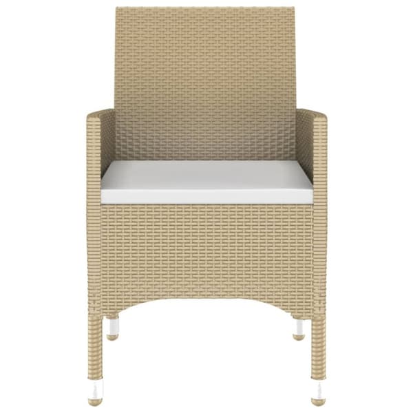 vidaXL Hagespisegruppe 3 deler polyrotting beige