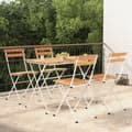 Miniatyrbillede 1 af 11: vidaXL foldbart bistrosæt 5 dele massivt akacietræ og stål