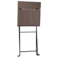 Miniatyrbillede 6 af 11: vidaXL foldbart bistrosæt 3 dele polyrattan brun